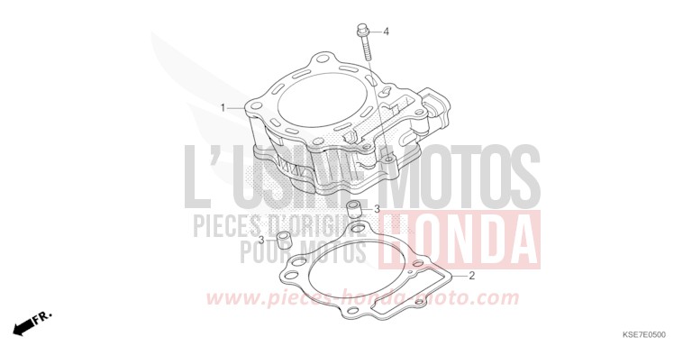CYLINDRE de CRF150R "Grandes Roues" EXTREME RED (R292) 2022
